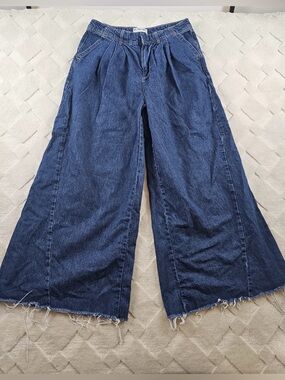 We The Free Equinox Denim Trouser Womens 28 Slouchy Wide Leg High Rise